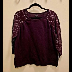 Apt. 9 Rhinestone Sleeve Sweater